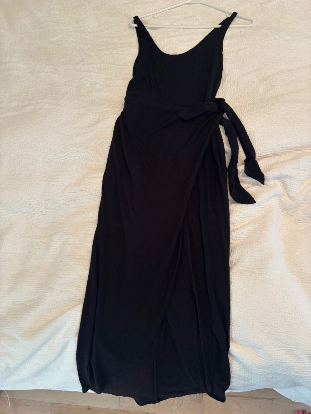 Reformation black wrap dress